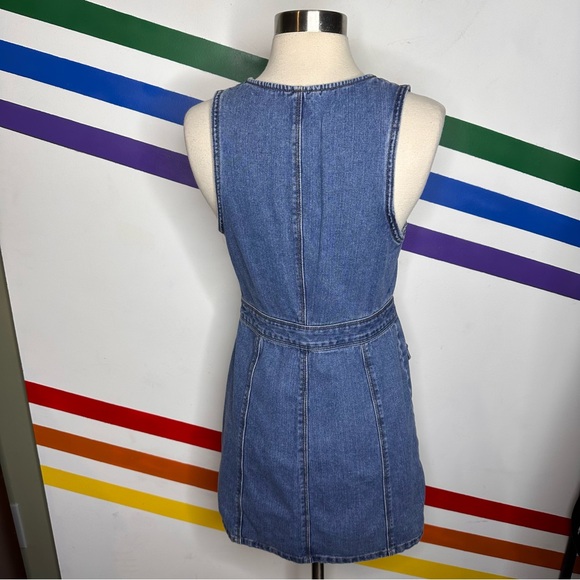 Forever 21 zip up denim dress o-ring size small - Picture 3 of 4